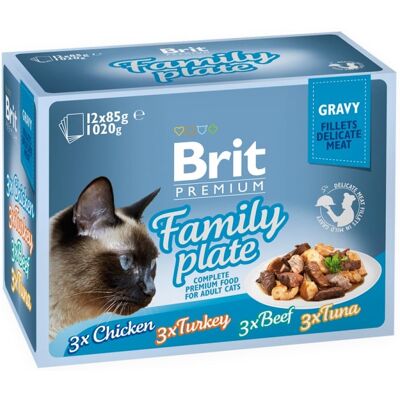 Krmivo pro kočky Brit Premium by Nature Rodinná miska - Ryba v omáčce Krmivo pro kočky Brit Premium by Nature Rodinná miska - Ryba v omáčce
