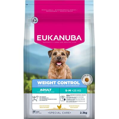 EUKANUBA Special Care Small & Medium Breed Adult Dogs Weight Control 2,3 kg krmivo podporující kontrolu hmotnosti pro psy malých a středních plemen EUKANUBA Special Care Small & Medium Breed Adult Dogs Weight Control 2,3 kg krmivo podporující kontrolu hmotnosti pro psy malých a středních plemen