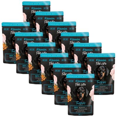 FITMIN For Life Dog Adult Turkey 12x85 g krůtí maso s rakytníkem v omáčce FITMIN For Life Dog Adult Turkey 12x85 g krůtí maso s rakytníkem v omáčce