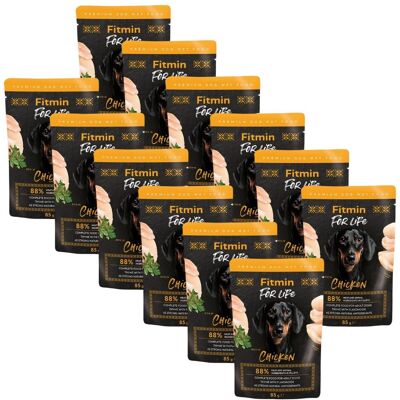 FITMIN For Life Dog Adult Chicken 12x85 g kuře s bylinkami v omáčce FITMIN For Life Dog Adult Chicken 12x85 g kuře s bylinkami v omáčce