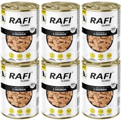 RAFI Classic Drůbež v omáčce 6x1240 g krmivo pro psy všech plemen RAFI Classic Drůbež v omáčce 6x1240 g krmivo pro psy všech plemen