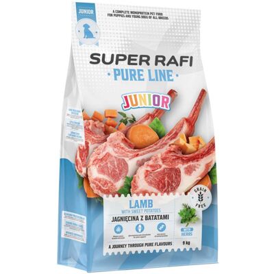 Super RAFI Pure Line Junior Jehněčí s batáty 9 kg granule pro štěňata Super RAFI Pure Line Junior Jehněčí s batáty 9 kg granule pro štěňata