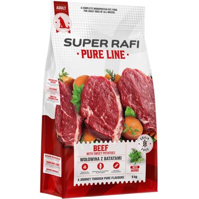 Super RAFI Pure Line Hovězí s batáty 9 kg granule pro psy Super RAFI Pure Line Hovězí s batáty 9 kg granule pro psy