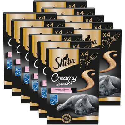 SHEBA Creamy Snacks krémový pamlsek pro kočky s lososem 44x12g SHEBA Creamy Snacks krémový pamlsek pro kočky s lososem 44x12g