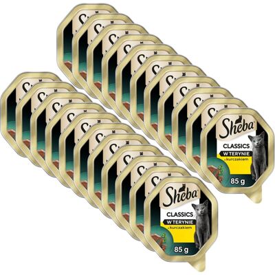SHEBA Classics s kuřetem, paštika 22x85 g krmivo pro kočky SHEBA Classics s kuřetem, paštika 22x85 g krmivo pro kočky