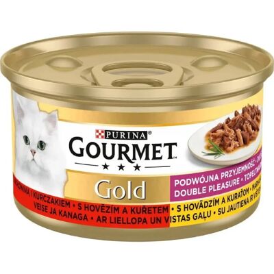 Gourmet Gold s hovězím a kuřetem 24 x 85g Gourmet Gold s hovězím a kuřetem 24 x 85g