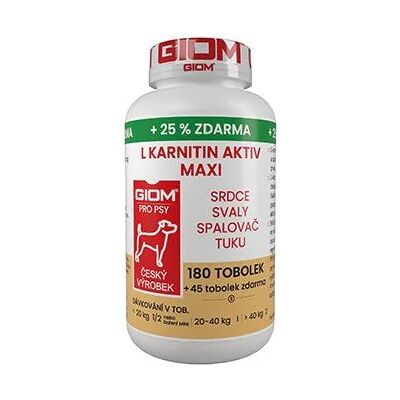 ZWILLING s.r.o. Giom Giom S pes L-karnitin Aktiv 60 MAXI tbl+25% zdarma ZWILLING s.r.o. Giom Giom S pes L-karnitin Aktiv 60 MAXI tbl+25% zdarma