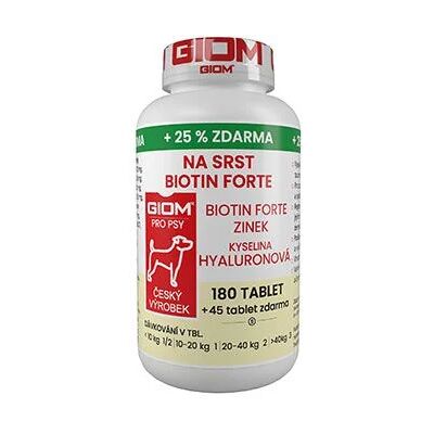 ZWILLING s.r.o. Giom Giom S pes Na srst Biotin FORTE 180 tbl+25% zdarma ZWILLING s.r.o. Giom Giom S pes Na srst Biotin FORTE 180 tbl+25% zdarma