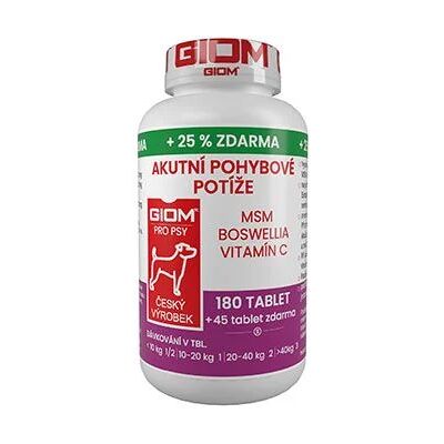 ZWILLING s.r.o. Giom Giom S pes Akutní pohybové potíže 180 tbl+25% zdarma ZWILLING s.r.o. Giom Giom S pes Akutní pohybové potíže 180 tbl+25% zdarma