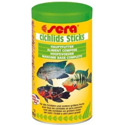Sera Cichlids Sticks - Plovoucí Krmivo pro Velké Všežravé Cichlidy - 210g Sera Cichlids Sticks - Plovoucí Krmivo pro Velké Všežravé Cichlidy - 210g