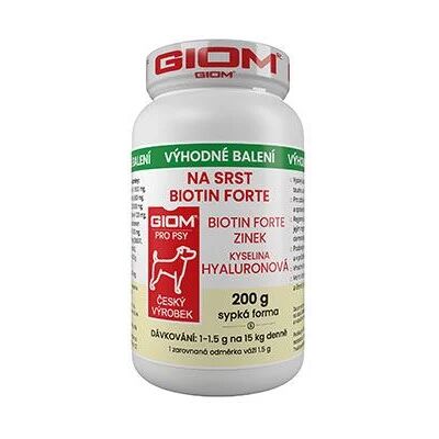 ZWILLING s.r.o. Giom Giom S pes Na srst Biotin FORTE 200g plv ZWILLING s.r.o. Giom Giom S pes Na srst Biotin FORTE 200g plv