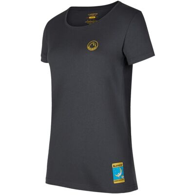 Tričko La Sportiva Climbing on the Moon T-Shirt W Carbon/Giallo S Tričko La Sportiva Climbing on the Moon T-Shirt W Carbon/Giallo S
