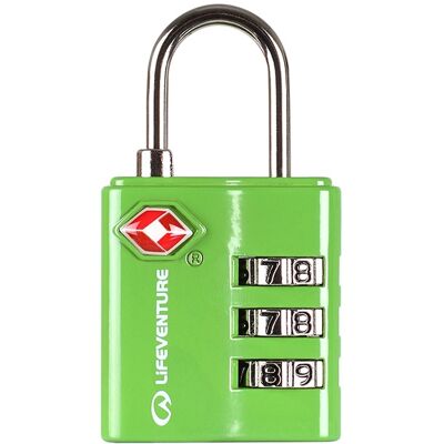 Zámek na batoh Lifeventure TSA Combi Lock Green Zámek na batoh Lifeventure TSA Combi Lock Green