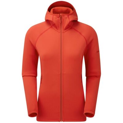 Dámská mikina na zip Montane Fury Hoodie W SAFFRON RED M Dámská mikina na zip Montane Fury Hoodie W SAFFRON RED M