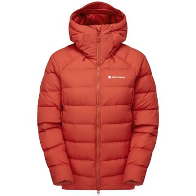 Dámská péřová bunda Montane Resolve XT Hoodie W saffron red M Dámská péřová bunda Montane Resolve XT Hoodie W saffron red M