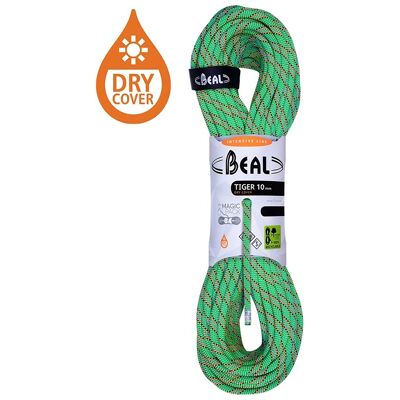 Horolezecké lano Beal Tiger 10mm UNICORE DRY COVER zelená 50m Horolezecké lano Beal Tiger 10mm UNICORE DRY COVER zelená 50m