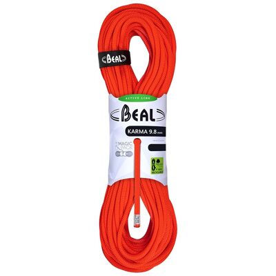 Horolezecké lano Beal Karma 9,8mm solid orange 40m Horolezecké lano Beal Karma 9,8mm solid orange 40m
