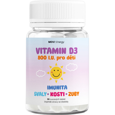 MOVit Energy Vitamín D3 800 I.U. pro děti, 90 tablet MOVit Energy Vitamín D3 800 I.U. pro děti, 90 tablet