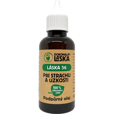 Dokonalá láska LÁSKA 56 Při strachu a úzkosti podpůrný olej 50 ml Dokonalá láska LÁSKA 56 Při strachu a úzkosti podpůrný olej 50 ml
