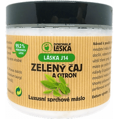 Dokonalá láska Zelený čaj s citronem - přírodní sprchové máslo Dokonalá láska Zelený čaj s citronem - přírodní sprchové máslo