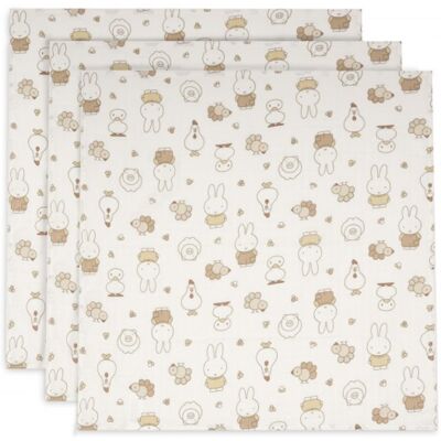 Jollein Pleny 3 ks 70x70 cm Miffy Family Farm Jollein Pleny 3 ks 70x70 cm Miffy Family Farm