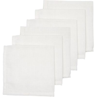 Meyco Sada plenek 6ks (30x30) - White Meyco Sada plenek 6ks (30x30) - White