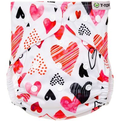 T-Tomi Kalhotková plena AIO - přebalovací set patentky - HEARTS T-Tomi Kalhotková plena AIO - přebalovací set patentky - HEARTS