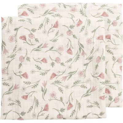 Meyco Mušelínové pleny 70x70 cm 2-balení - Flower Meyco Mušelínové pleny 70x70 cm 2-balení - Flower