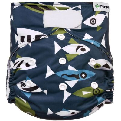 T-Tomi Kalhotková plena AIO - přebalovací set suchý zip - FISH T-Tomi Kalhotková plena AIO - přebalovací set suchý zip - FISH