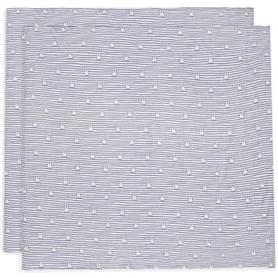 Jollein Pleny zavinovací 2ks 115x115 cm Miffy Stripe Navy Jollein Pleny zavinovací 2ks 115x115 cm Miffy Stripe Navy