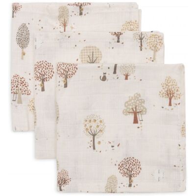 Jollein Ubrousky mušelínové 3 ks 31x31cm Tiny Park Jollein Ubrousky mušelínové 3 ks 31x31cm Tiny Park