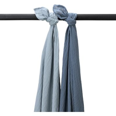 Meyco Mušelínové pleny 2-balení Jeans blue/indigo Meyco Mušelínové pleny 2-balení Jeans blue/indigo
