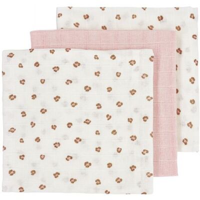 Meyco Mušelínové pleny 3-balení - Mini panther soft pink Meyco Mušelínové pleny 3-balení - Mini panther soft pink