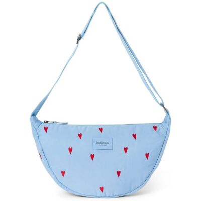Studio Noos Puffy Adult FANNY kabelka Light Blue Hearts Studio Noos Puffy Adult FANNY kabelka Light Blue Hearts