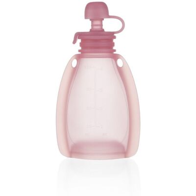 Zopa Opakovaně Použitelný Silikonový Pytlík pro Dětské Jídlo - 120 ml, Růžový, Cestování, Bez BPA Zopa Opakovaně Použitelný Silikonový Pytlík pro Dětské Jídlo - 120 ml, Růžový, Cestování, Bez BPA