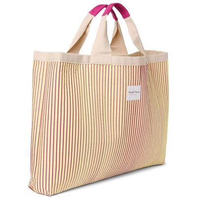 Studio Noos Poplin BEACH BAG plážová taška Butter Yellow Stripped Studio Noos Poplin BEACH BAG plážová taška Butter Yellow Stripped