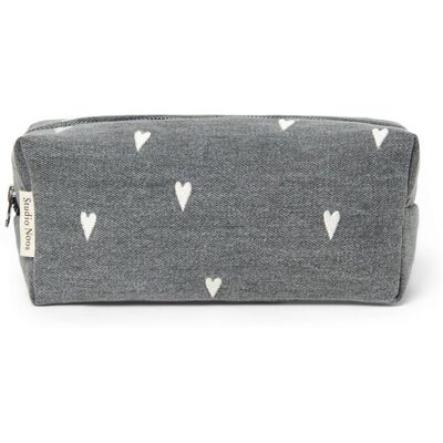 Studio Noos Denim POUCH kabelka Grey Hearts Studio Noos Denim POUCH kabelka Grey Hearts