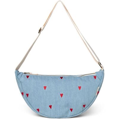 STUDIO NOOS Denim Adult FANNY kabelka Blue Hearts STUDIO NOOS Denim Adult FANNY kabelka Blue Hearts