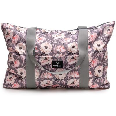 T-TOMI Shopper bag Grey flowers T-TOMI Shopper bag Grey flowers