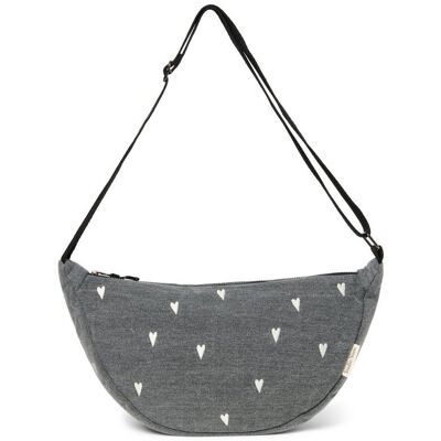 Studio Noos Denim Adult FANNY kabelka Grey Hearts Studio Noos Denim Adult FANNY kabelka Grey Hearts