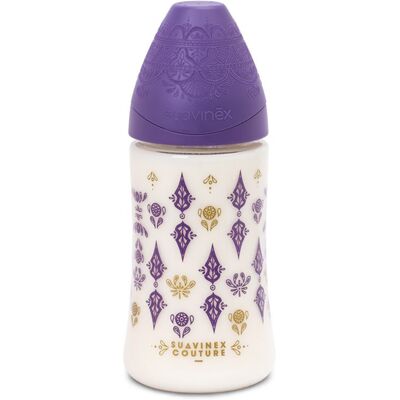 Suavinéx lahev Haute Couture silikon 270ml - FIALOVÁ Suavinéx lahev Haute Couture silikon 270ml - FIALOVÁ