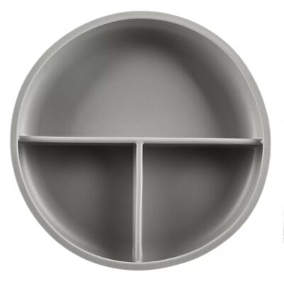 Dětský silikonový talíř Zopa Dove Grey - dětský nádobí Dětský silikonový talíř Zopa Dove Grey - dětský nádobí
