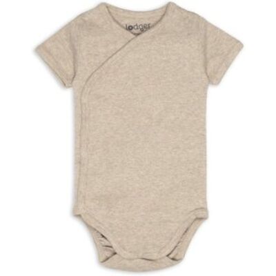 LODGER Body s krátkým rukávem Melange Beige vel. 68 LODGER Body s krátkým rukávem Melange Beige vel. 68
