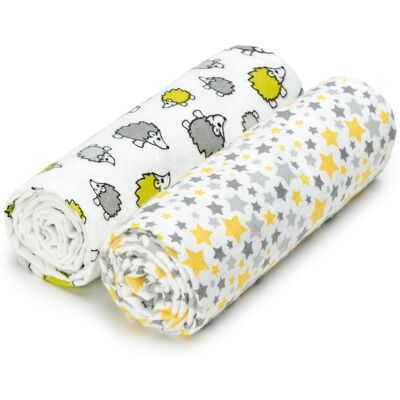 T-Tomi Látkové osušky s moderním barevným potiskem 2ks - grey hedgehogs T-Tomi Látkové osušky s moderním barevným potiskem 2ks - grey hedgehogs
