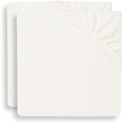 Jollein - Jersey 60x120 - Ivory - 2-pack - Pružný prostěradlo Jollein - Jersey 60x120 - Ivory - 2-pack - Pružný prostěradlo