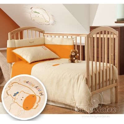 Babymatex Třídílná ložní sada Happy Hippo Babymatex Třídílná ložní sada Happy Hippo