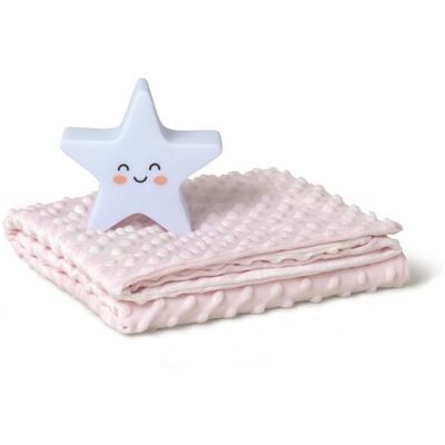 Interbaby SET Deka měkká KULIČKY 80x110 + lampička HVĚZDA - růžová Interbaby SET Deka měkká KULIČKY 80x110 + lampička HVĚZDA - růžová