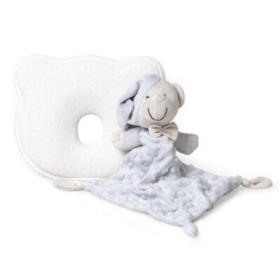 Interbaby SET MÉĎA - ergonomický polštářek + přítulka - šedý Interbaby SET MÉĎA - ergonomický polštářek + přítulka - šedý