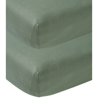 Meyco Žerzejové prostěradlo 60x120 - Forest green Meyco Žerzejové prostěradlo 60x120 - Forest green