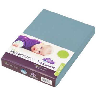 TRÄUMELAND - Spannbetttuch Jersey - Ocean Blue - Sheet TRÄUMELAND - Spannbetttuch Jersey - Ocean Blue - Sheet